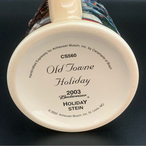Vintage 2003 Budweiser Holiday Stein Mug - Picture 9 of 11